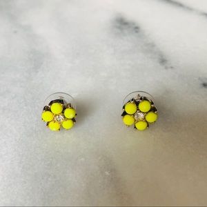 J. Crew Neon Flower Earrings (YELLOW)